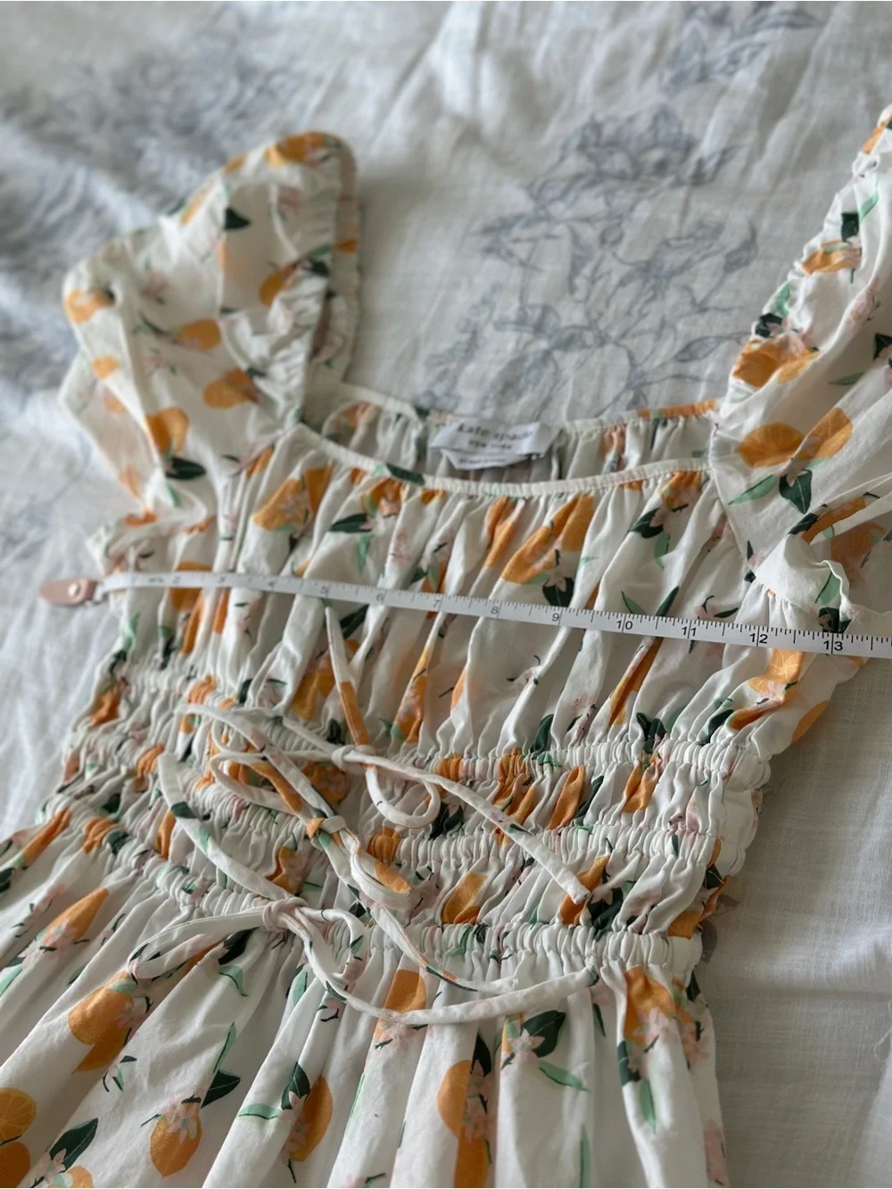 kate spade Orange Toss Cotton Midi Sundress
